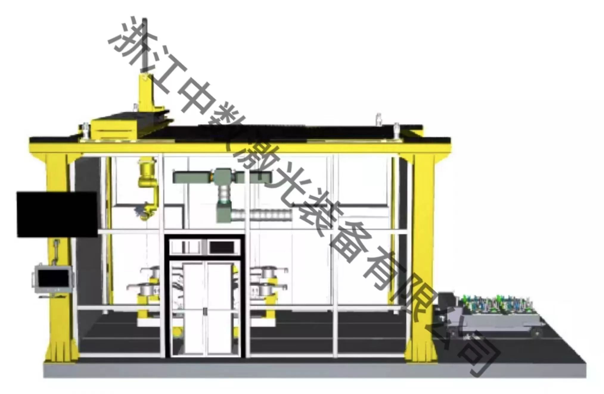 Bogie frame laser cleaning equipment